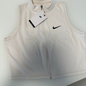 Nike Ivory Sleeveless Zip Vest